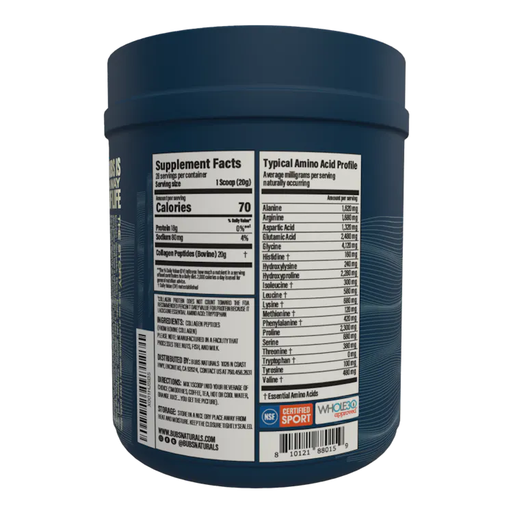 BUBS Collagen Peptides Powder - Image 3